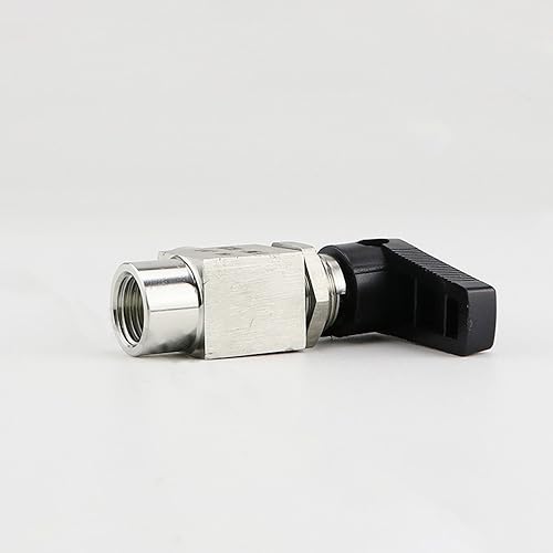 Válvula de bola hembra BSPP de 1/2 con codo de 90° para paneles de aceite y agua 4