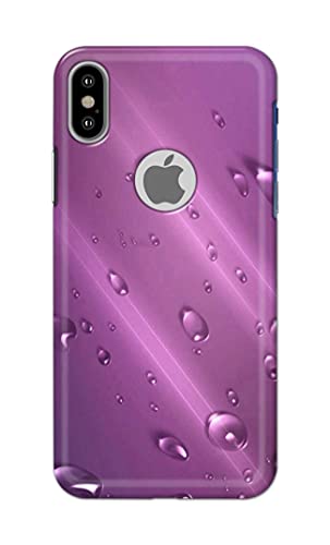 Image of Generic PRINTFIDAA Water Bubbles in Lilac Background Printed Designer Hard Back Case Cover for Apple iPhone X Logo /iPhone 10 / iPhone Ten /iPhone Xs Logo -(SS) MVN1005