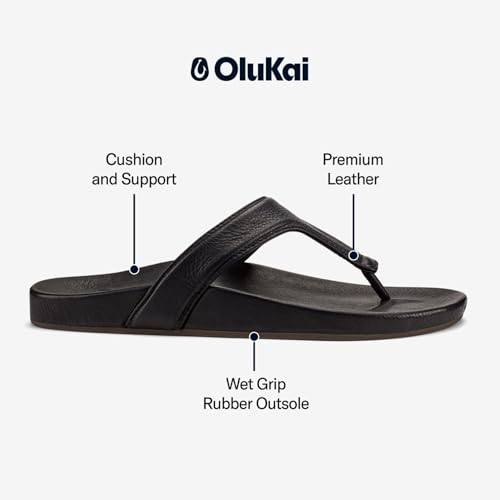 Image of OluKai Kipe'a Lipi Women's Beach Sandal, Soft Leather Flip-Flop | Relaxed, Dressy Design for Beach, All-Day Wear & Ultra-Soft Comfort Fit