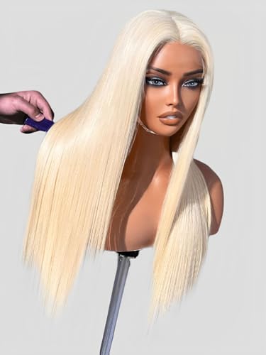 Ying Guan 613 Lace Front Wig Human Hair 28 Inch Blonde Wig Human Hair 613 Lace Front Wig Human Hair Blonde Lace Front Wigs Pre Plucked 13x4 HD Lace Frontal Wigs Straight Glueless human hair