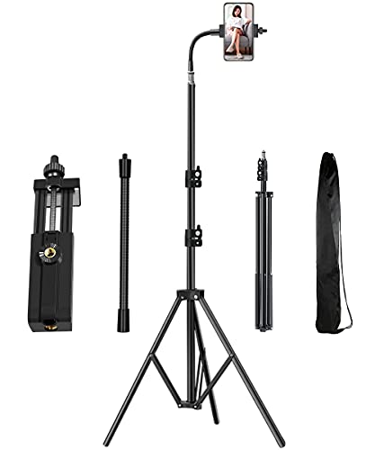 Pixel Tripod 6.67ft/80inch Phone Video Cell Stand for iPhone Photography Rotatable Live Video Stand Compatible with and Most Mobile Phones