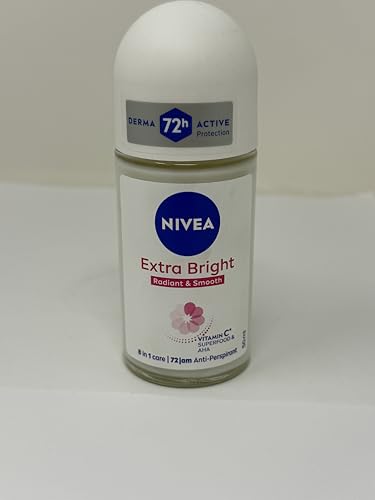NIVEA Extra Bright 8 Super Food Vitamin C Collagen Booster Underarm Roll-On Deodorant, Alcohol-Free, 72HR Odor Protection, Smooth & Bright Skin, 50ml, 1.69oz, Pack of 2 - image 7