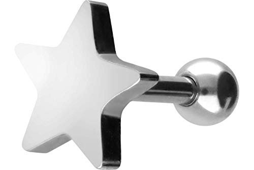 PIERCINGLINE piercing de oreja de acero quirúrgico | estrella |
