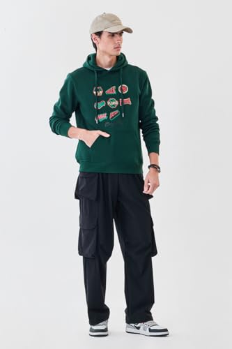 Image of SNITCH Men Casual Hoodie| Oversized Fit Hooded Neckline with Graphic Print & Long Sleeve| Soft Cotton-Polyester Blend for Daily Winter Wear & Streetwear