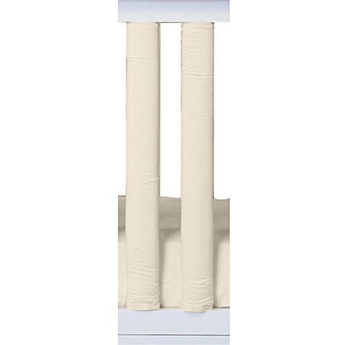 PURE SAFETY Vertical Crib Liners in 100% Certified Organic Ivory Cotton 2 Pack