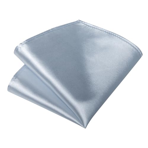 Image of DiBanGu Mens Solid Color Tie and Pocket Square Cufflinks Set