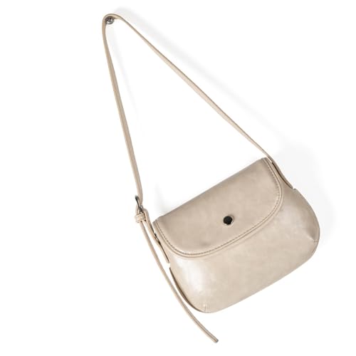 Sac à bandoulière en cuir synthétique chic pour femme au style rétro