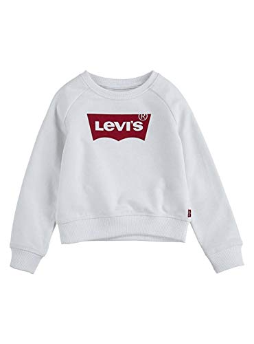 Polsini e orlo a costine Levi\'s Lvg Key Item Logo Crew Bambine e Ragazze, Bianco (White), 8 anni
