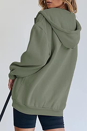 Image of PRETTYGARDEN Women's Fall Zip Up Hoodies Sweatshirts