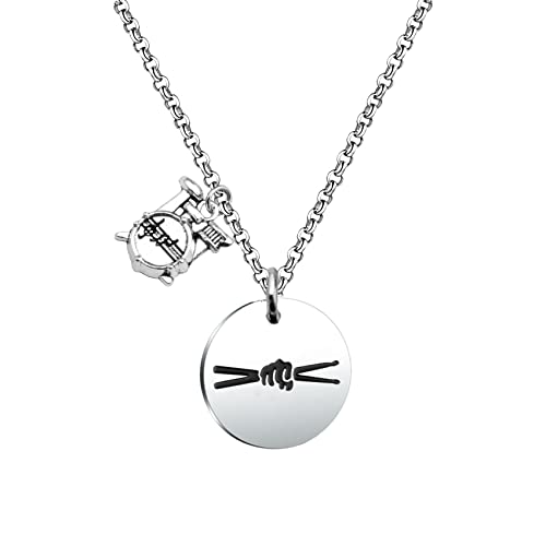 The Rock Drum Necklace Drummer Musicl Lover Gift(pendant necklace)
