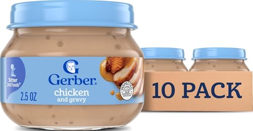 Gerber Stage 2 Chicken and Gravy Baby Food, 2.5 Oz, 10 Pack