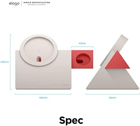 elago Stacja ładująca MS5 kompatybilna z ładowarką MagSafe, kompatybilna z ładowarką Apple Watch, kompatybilna z iPhone 13, seria 12, kompatybilna z Apple Watch wszystkie seria, ładowarki nie są