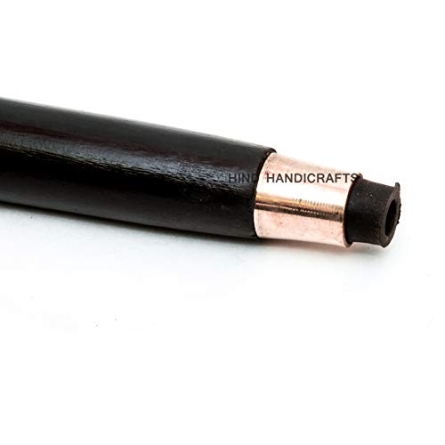 Hind Handicrafts Dekorative viktorianische Gehstöcke und Gehstöcke für Damen und Herren, 91,4 cm, schwarzes Ebenholz, Messinggriff, Uni, Derby, faltbarer Gehstock (91,4 cm, antiker Totenkopf)