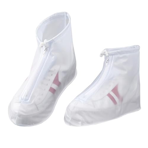 SHUESS 2er Set Schuhüberzieher Wasserdicht Gr. M(28,5cm) - Regenschutz Mit Reißverschluss & Rutschfester Sohle