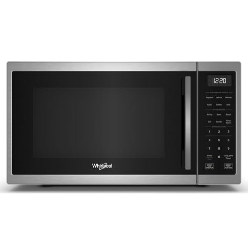 Whirlpool WMCS5522RS Countertop Microwave 1.0 Cu. Ft, All-in-One Multifunctional, Air Fry, Bake, Grill, Roast, 900 Watt Microwave, Stainless Steel
