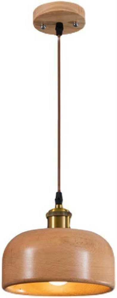Plafonnier en bois de style japonais 24 cm mini suspension lustre