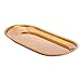 mumisuto Plateau de Rangement pour Porte-Serviettes en Acier Inoxydable, Plateau à thé Ovale Nordique, Plateaux à Fruits Parfaits pour Les Bijoux de collations cosmétiques 9.1x4.1x0.7in(Le cuivre)