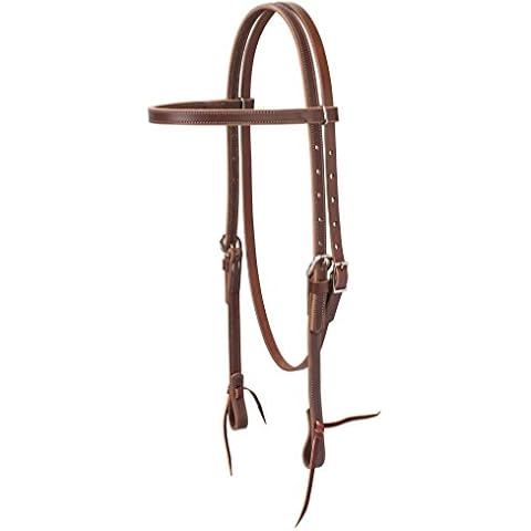 Weaver Leather Latigo Leather Browband Headstall, Brown, 5/8 Cover