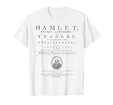 De PicksPlace. Hemos creado este diseño desgastado de Hamlet a partir del frontispicio de una impresión de 1776 de la famosa obra de Shakespeare. Un gran regalo para los amantes del teatro renacentista inglés o la literatura.
