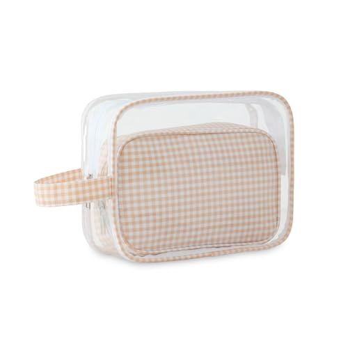 THOVSMOON Makeup Bag Set, 2-in-1 Clear Cosmetic Bag with Zipper