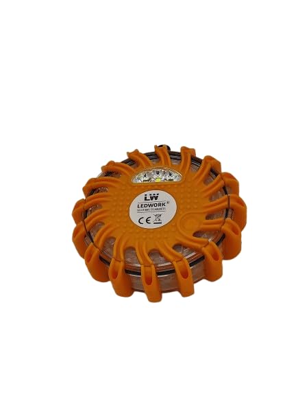 LEDWORK MALETTE DE 2 BALISES DE SIGNALISATION LED PORTATIVE SANS FIL RECHARGEABLE