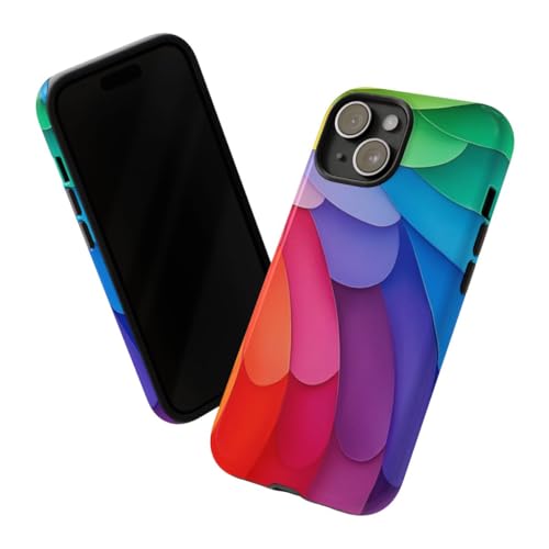 Coque rigide iPhone 15 arc-en-ciel brillant multicolore - 2
