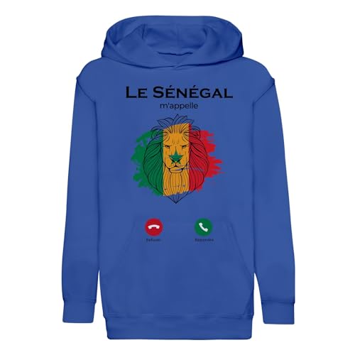 Sweat à capuche enfant Le Sénégal m'appelle hoodie voyage lion afrique