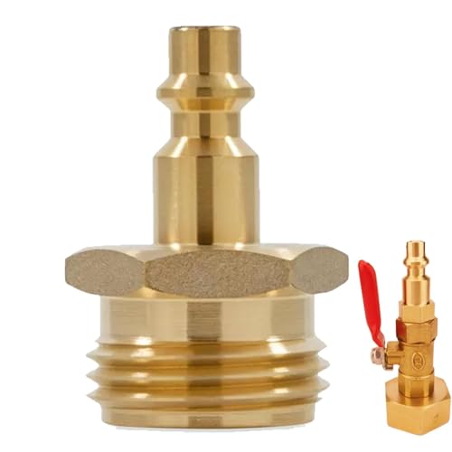 Adaptador de aire RV, adaptador de soplado con cremallera para uso en invierno, adaptador de soplado, montaje rápido resistente al invierno, adaptador de grifo de conexión rápida, tapón de escape con