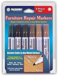 Set of 6 Assorted Furniture Repair Markers Stain Scratch Floor Pens, Pack of 5