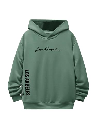 SOLY HUX Boy's Hoodies Letter Graphic Sweatshirt Drop Shoulder Long Sleeve Casual Pullover Tops