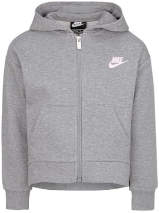 grey nike cropped zip up hoodie