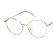 Unisex Glasses Frame Retro Rose Gold Oval Full Frame Decoration Prescription Glasses
