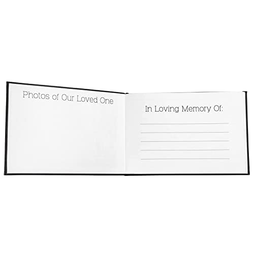 Black Funeral Guest Book For Memorial Service, Gold Foil In Loving Memory Cover (8 X 6 In) #TOP6
