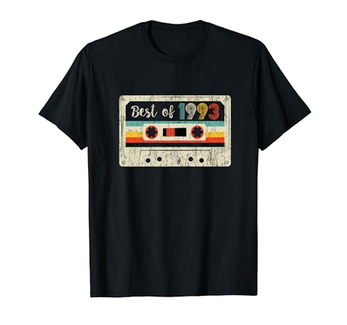 Best Of 1993 Classic 1993 Cassette Tape Vintage Birthday Camiseta