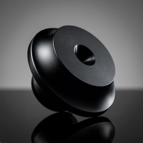 PrecisionGeek - Podkładki Pod Kolce Głośnikowe Średnica 20mm L- 8mm, Aluminium Czarne (4 sztuki)