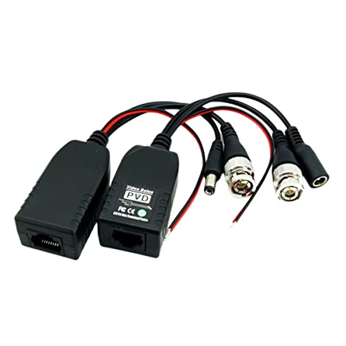 Beelion Bnc To Rj45 Cat5 Video Power Balun With Bnc Power Connector For Cctv Ptz Camera System,1 Pairs Transmitter Receiver #TOP25
