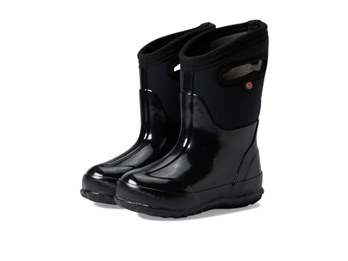 BOGS Classic High Waterproof Insulated Rubber Neoprene Rain Boot, Black, 5 US Unisex Big Kid