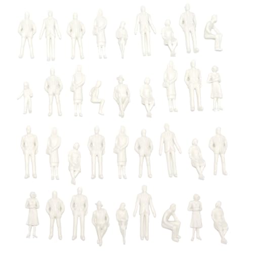 CWBPING 50pcs Miniature White Architectural Figures