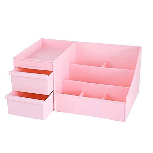 PRISO Multi Grid Plastic Desktop Cosmetic Storage Organizer, Jewelry Nail Polish Makeup Box.