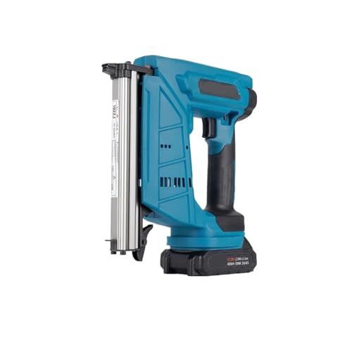 1022J Cordless Electric Nailer Stapler Gun Home DIY For18V Li Battery Profession With Nails Woodworking Power Tool for DIY Projects, Upholster and Woodworking(No battery)