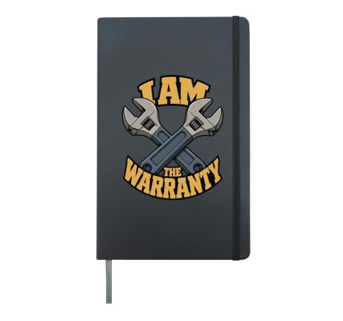 I Am The Warranty Funny Mechanic Handyman Repair Crew DIY Hardcover Journal, Black