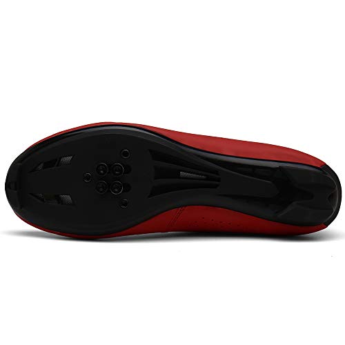 Men Road Bike Cycling Shoes Premium Microtex Shoes with Cleat Men SPD Shoes Black White Men Cycling Spinning Shoes