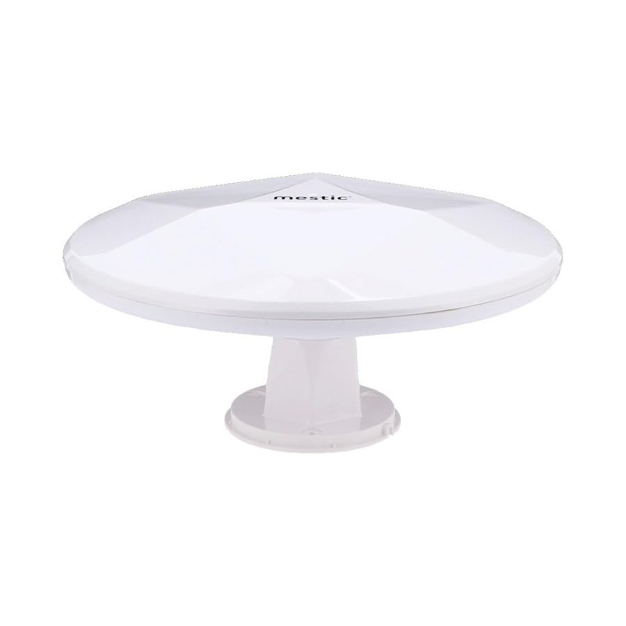 Mestic - Antena Omnidirecional 360 Grados para TV con Filtro 5G, 4G, LTE y 3G. Alimentación a 230V y 12V. Protección IPX3. Apta para Todo Tipo de vehículos.