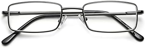 SKYWAY Mens Reading Glasses Blue Light Blocking, Fashion Metal Frame Computer Readers with Spring Hinges Anti Eyestrain/Glare/UV Ray Filter Eyeglasses