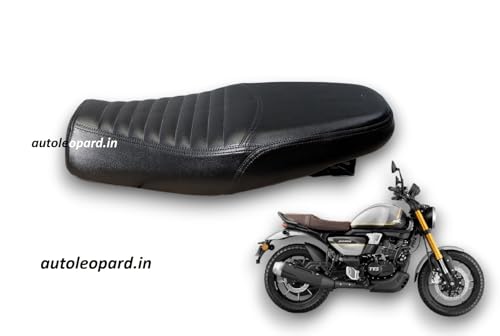 Image of Ronin 225 Bike SEAT Cover,PU Leather,Ready to FIT,Rope PROVIDED,Colour Black,10 mm Cushion Foam.Quality and Fitting Tested