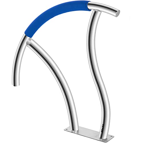 VEVOR Pool Haltegriff Edelstahl 76,2x 76,2cm Schwimmbad-Handlauf mit 50cm Nylon-Bezug Griffbogen 170kg Tragfähigkeit Einstiegshilfe Kurven-Design Geeignet für Schwimmbäder Spas Wasserparks usw.