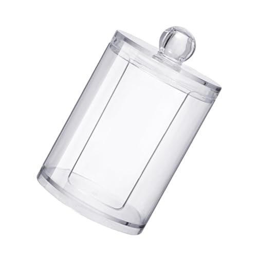 MOTHNUR Dispenser Trasparente per Dischetti di Cotone Cosmetici Organizer Compatto e Leggero con Coperchio Contenitore Salvaspazio per la Casa e la Scrivania
