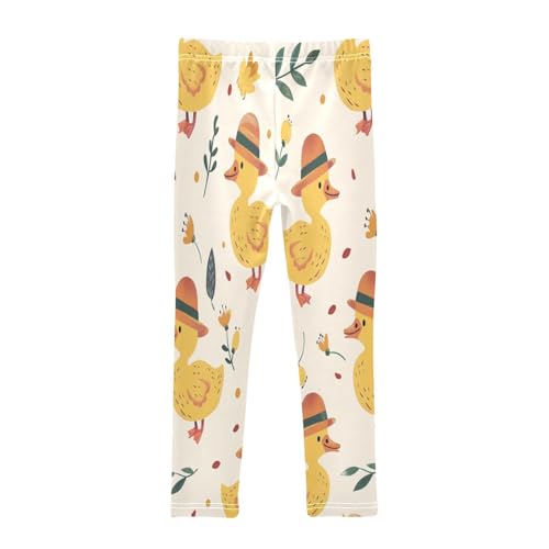 Toddler Girls Leggings Printed Yoga Pants Leggings Cap Yellow Duck for Kids2