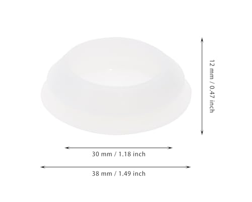 Image of ONLYKXY 10 Pcs Clear Silicone Round Snap in Type Locking Furniture Hole Plugs Button Protective Cover Cap Head,Universal (30mm /1.18inch)