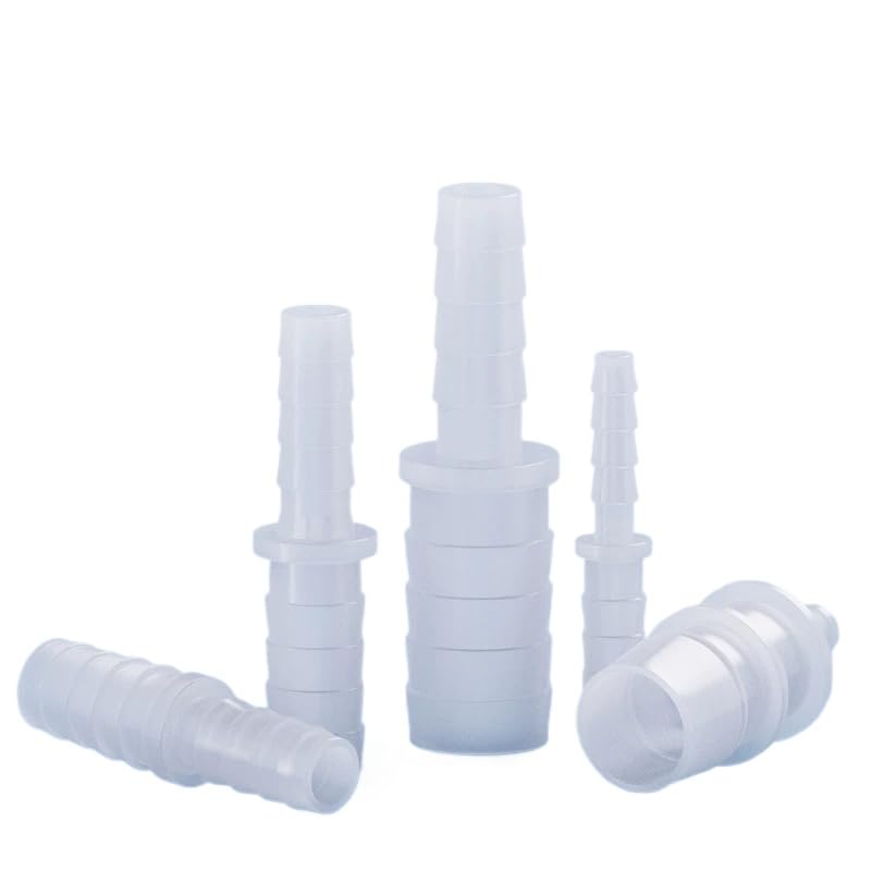 10Pcs STRAIGHT Reducer JOINER TUBING PLASTIC BARBED CONNECTOR PIPE HOSE Air Water (14.2mm - 2.4mm)